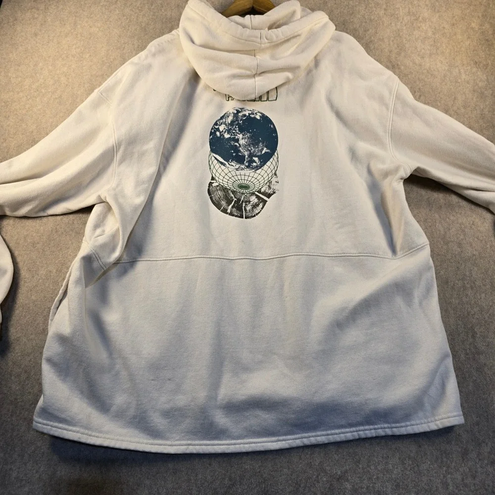 The North Face Exploration Without Compromise Hoodie Mens XXL Cream Graphic